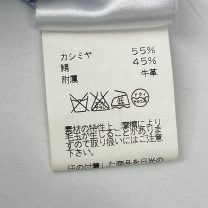 HERMES エルメス ブルー カシミヤ×シルク ハーフジップニット トップス