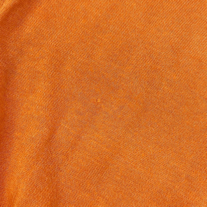 HERMES エルメス オレンジ リネン×シルク Vネック チルデンサマーニット トップス