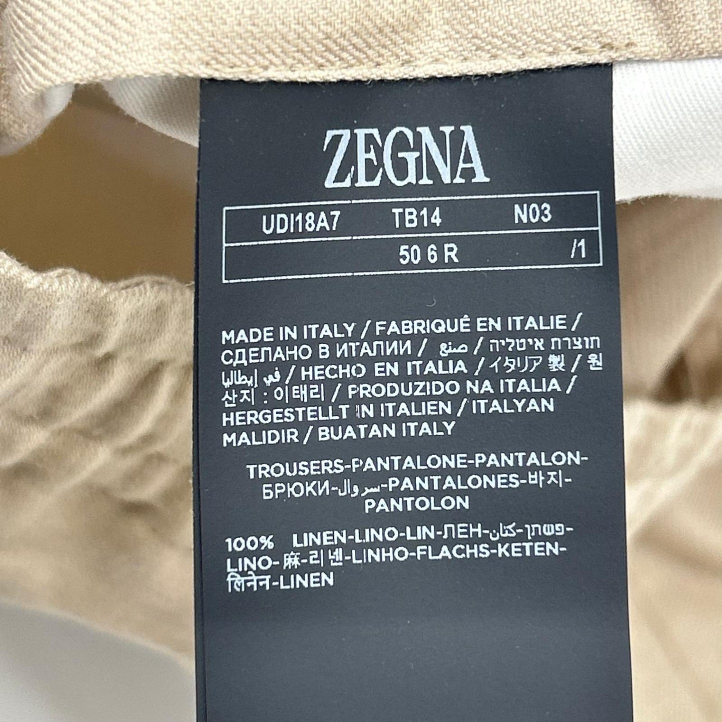 Zegna ゼニア UDI18A7 OASI LINO ベージュ リネンショーツ ボトムス