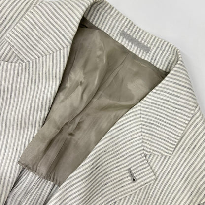 BRUNELLO CUCINELLI ブルネロクチネリ ストライプ リネン シングルジャケット ジャケット