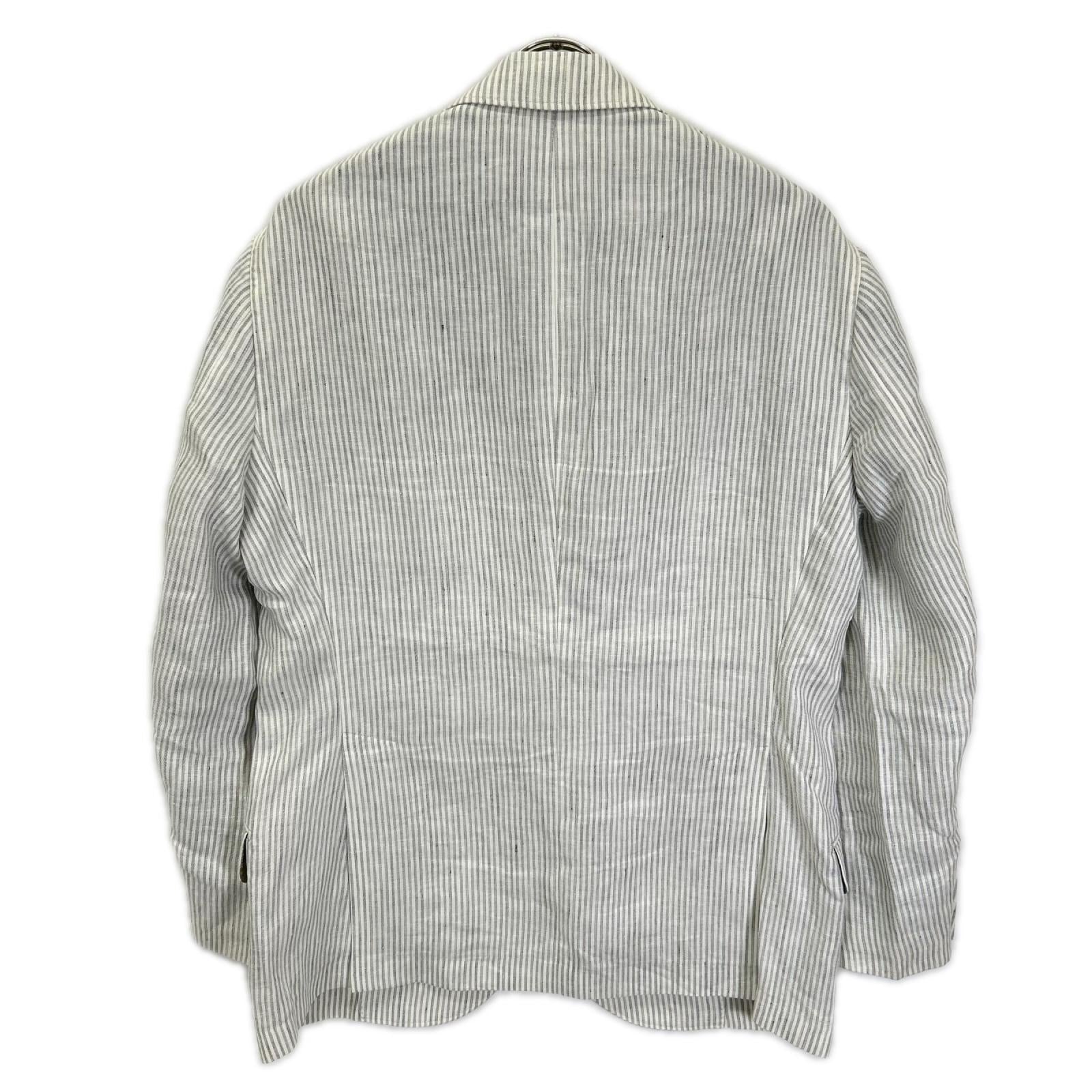 BRUNELLO CUCINELLI ブルネロクチネリ ストライプ リネン シングルジャケット ジャケット
