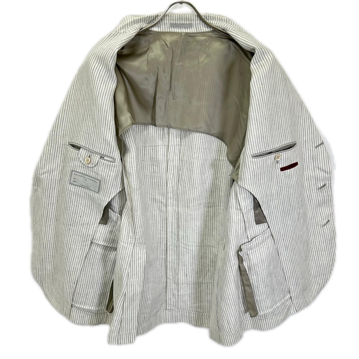BRUNELLO CUCINELLI ブルネロクチネリ ストライプ リネン シングルジャケット ジャケット