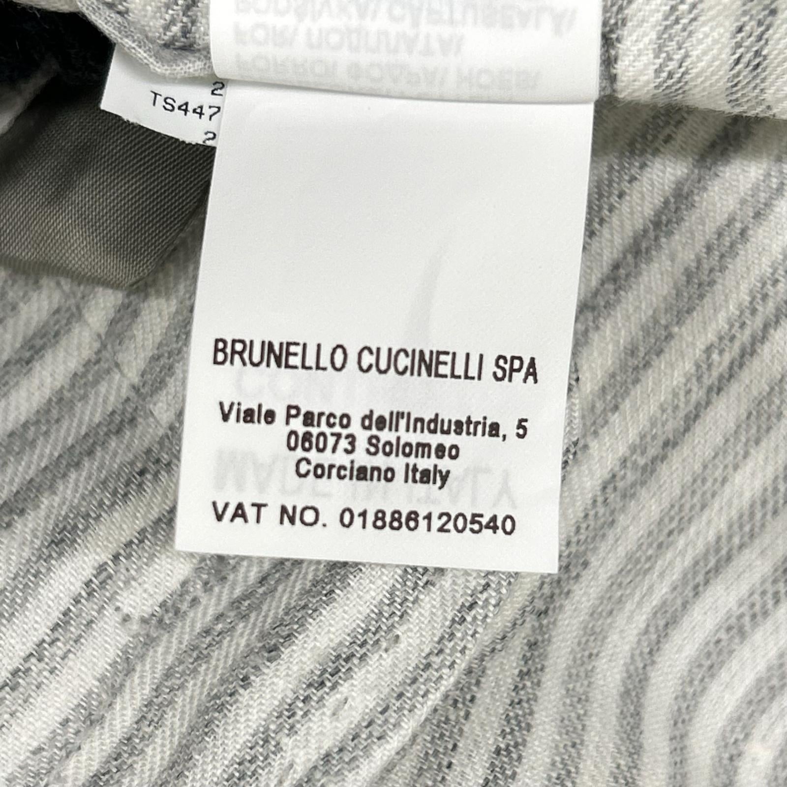 BRUNELLO CUCINELLI ブルネロクチネリ ストライプ リネン シングルジャケット ジャケット