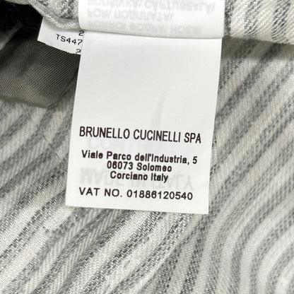 BRUNELLO CUCINELLI ブルネロクチネリ ストライプ リネン シングルジャケット ジャケット