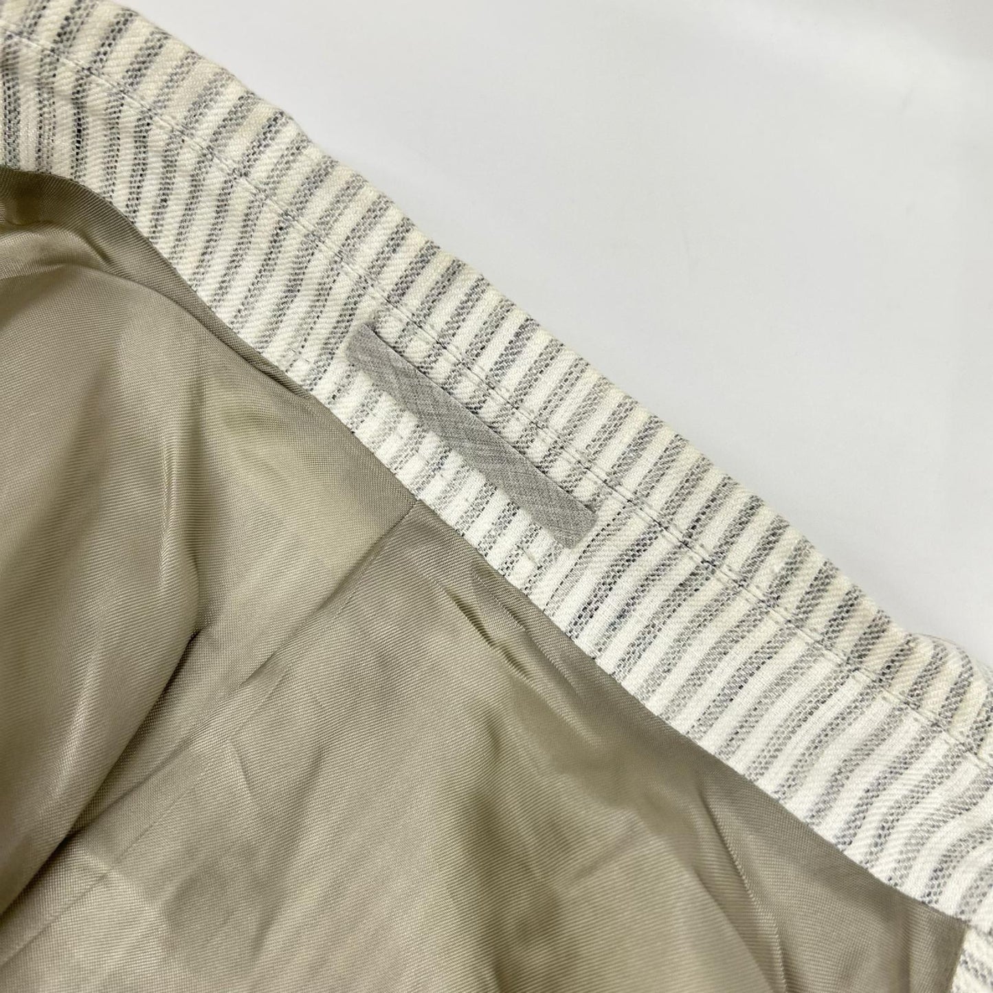BRUNELLO CUCINELLI ブルネロクチネリ ストライプ リネン シングルジャケット ジャケット