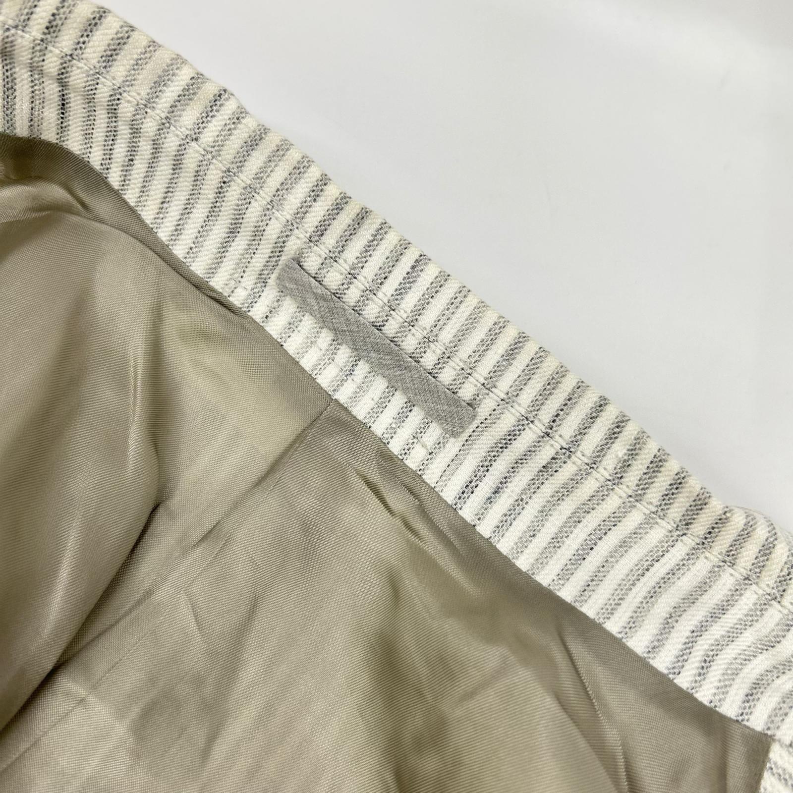 BRUNELLO CUCINELLI ブルネロクチネリ ストライプ リネン シングルジャケット ジャケット