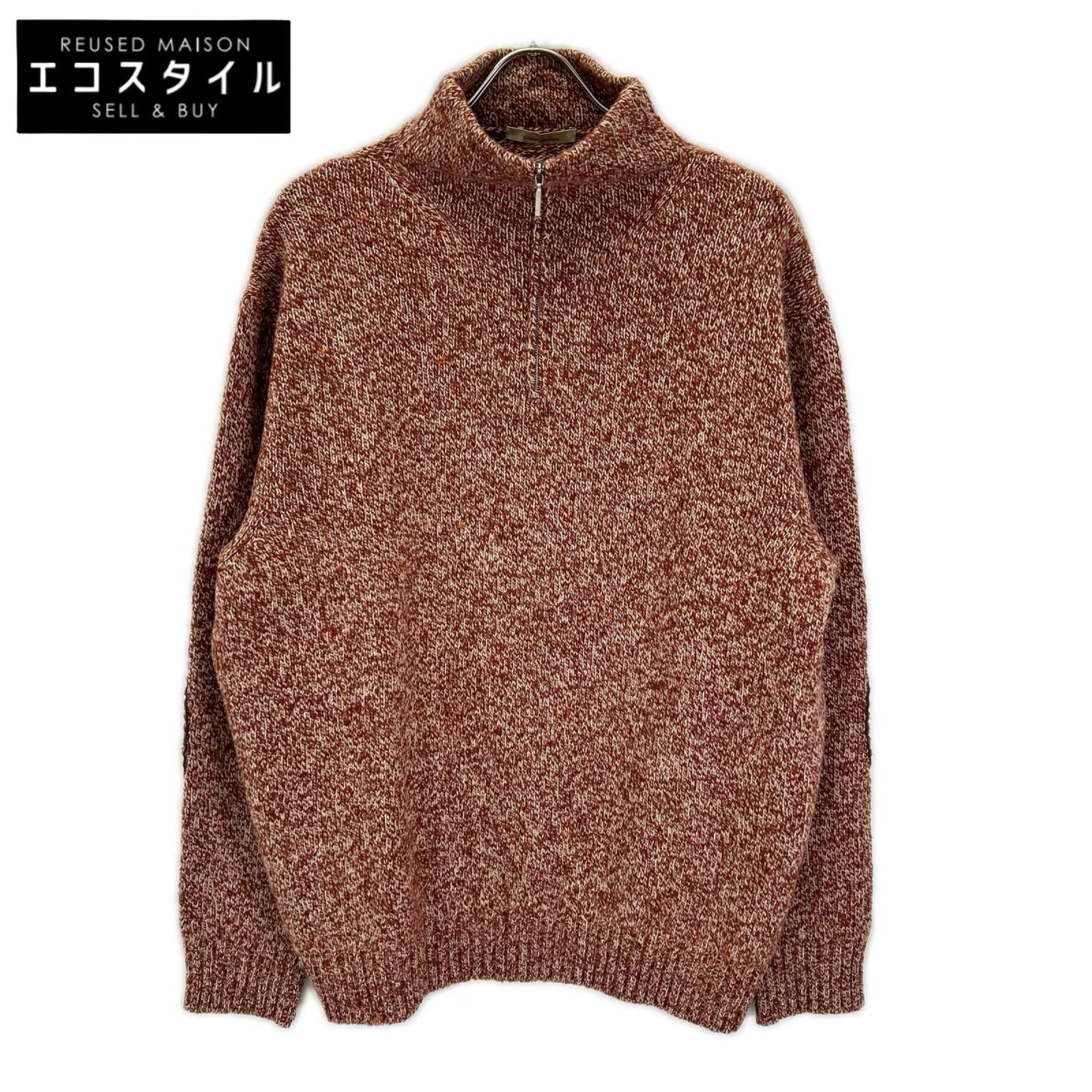Ermenegildo Zegna エルメネジルドゼニア オレンジミックスカラー ローゲージニット トップス