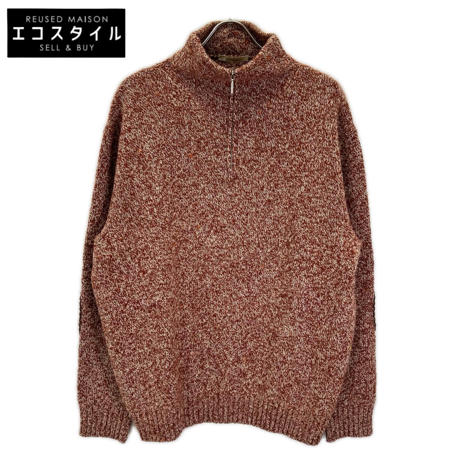 Ermenegildo Zegna エルメネジルドゼニア オレンジミックスカラー ローゲージニット トップス