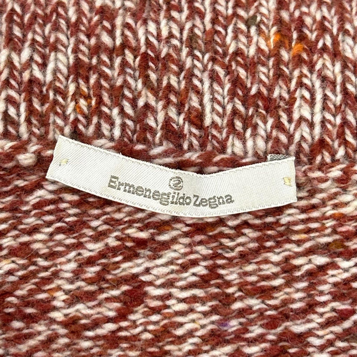 Ermenegildo Zegna エルメネジルドゼニア オレンジミックスカラー ローゲージニット トップス