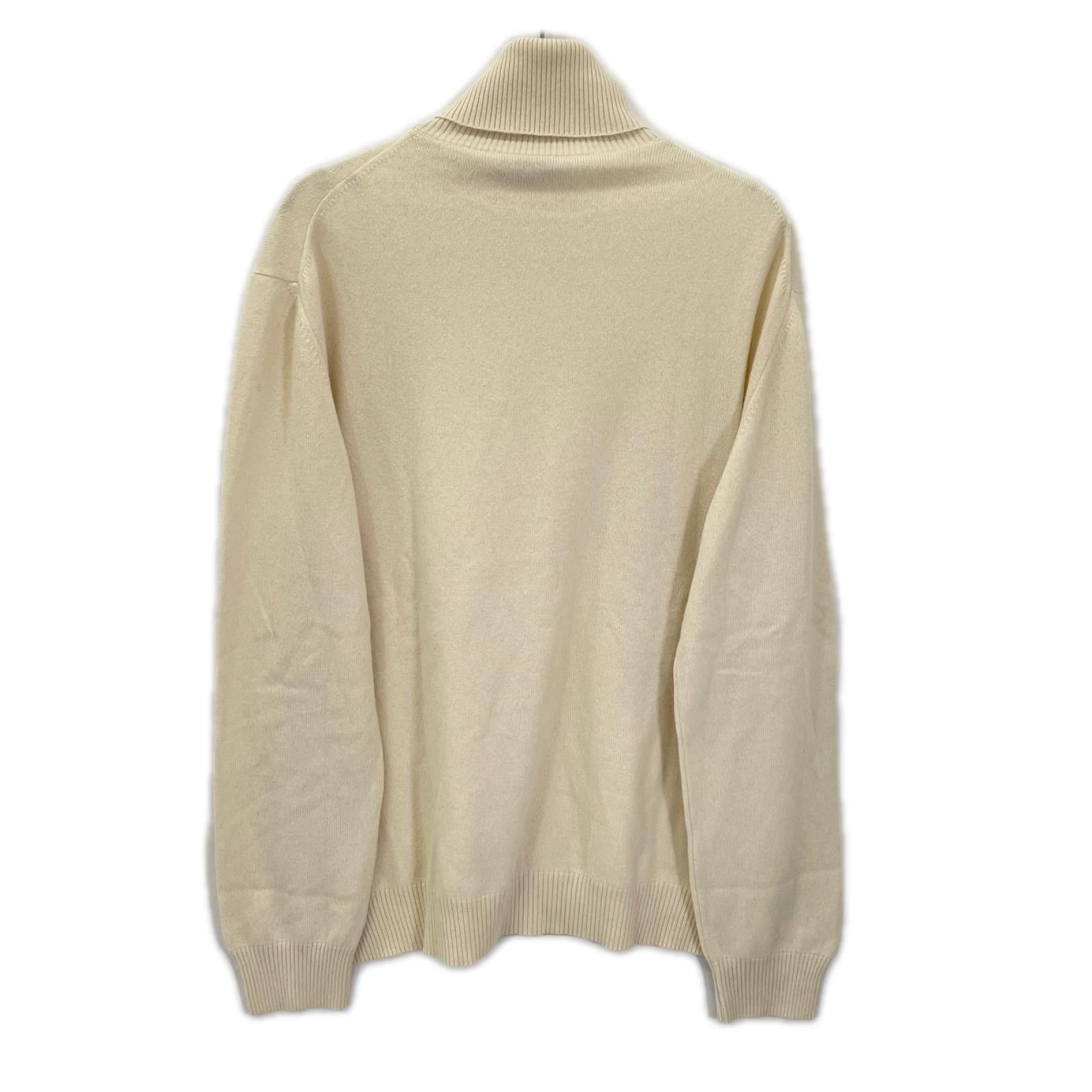 Ermenegildo Zegna エルメネジルドゼニア ベージュ ハイゲージ カシミヤ ハイネックニット トップス