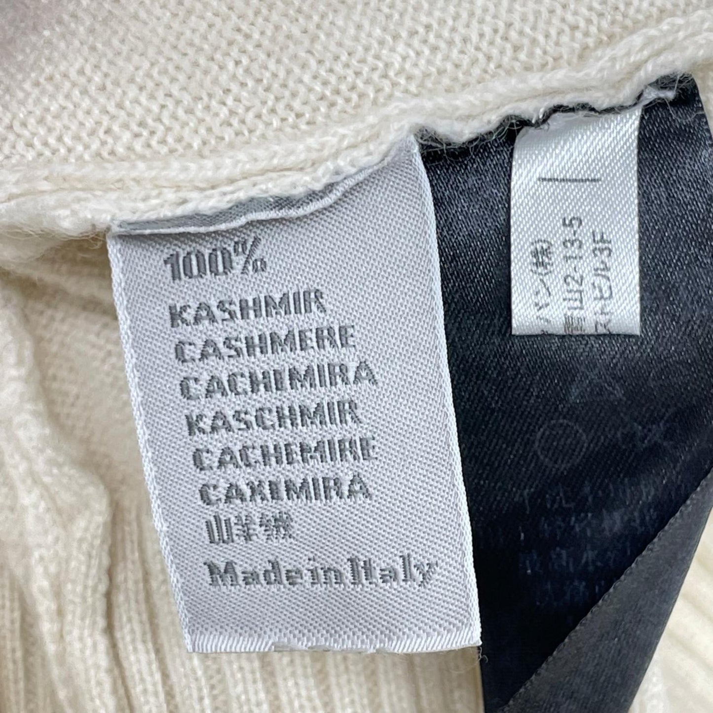 Ermenegildo Zegna エルメネジルドゼニア ベージュ ハイゲージ カシミヤ ハイネックニット トップス