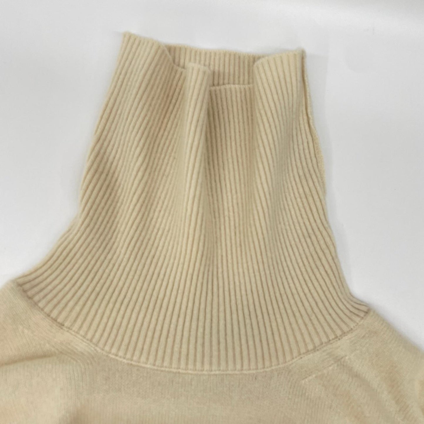 Ermenegildo Zegna エルメネジルドゼニア ベージュ ハイゲージ カシミヤ ハイネックニット トップス
