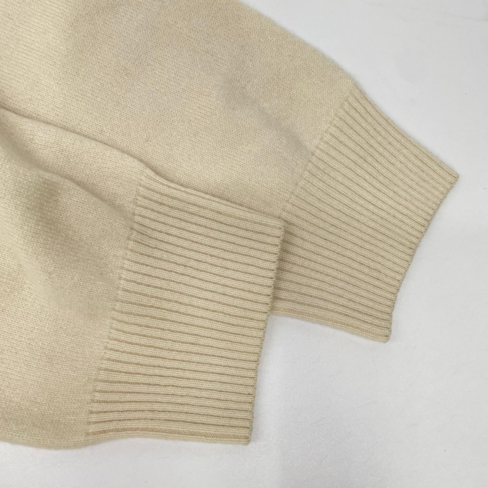 Ermenegildo Zegna エルメネジルドゼニア ベージュ ハイゲージ カシミヤ ハイネックニット トップス
