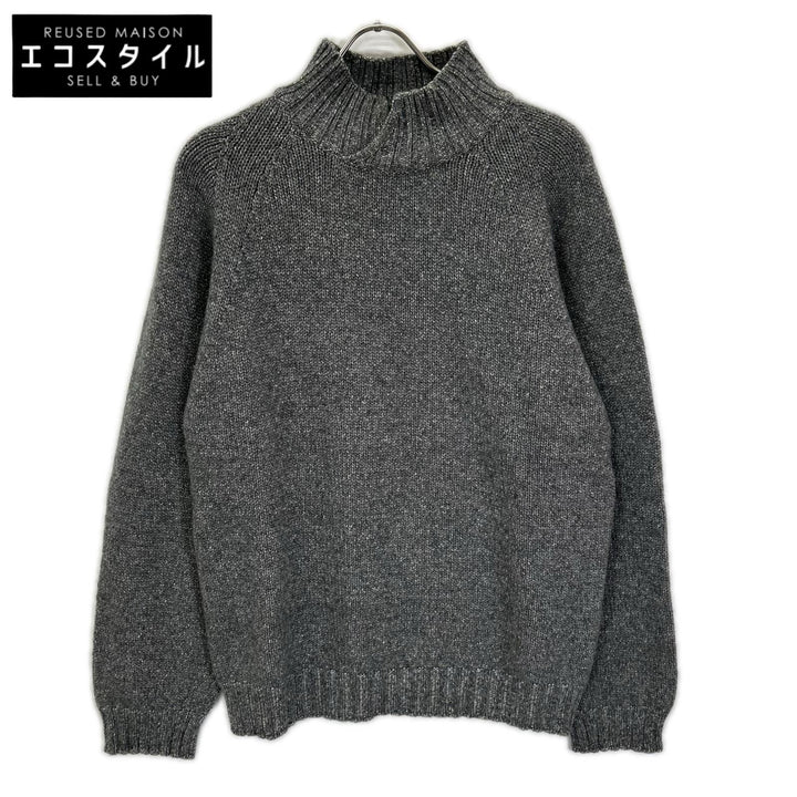 Ermenegildo Zegna エルメネジルドゼニア グレー ミドルゲージ カシミヤ ハイネックニット トップス
