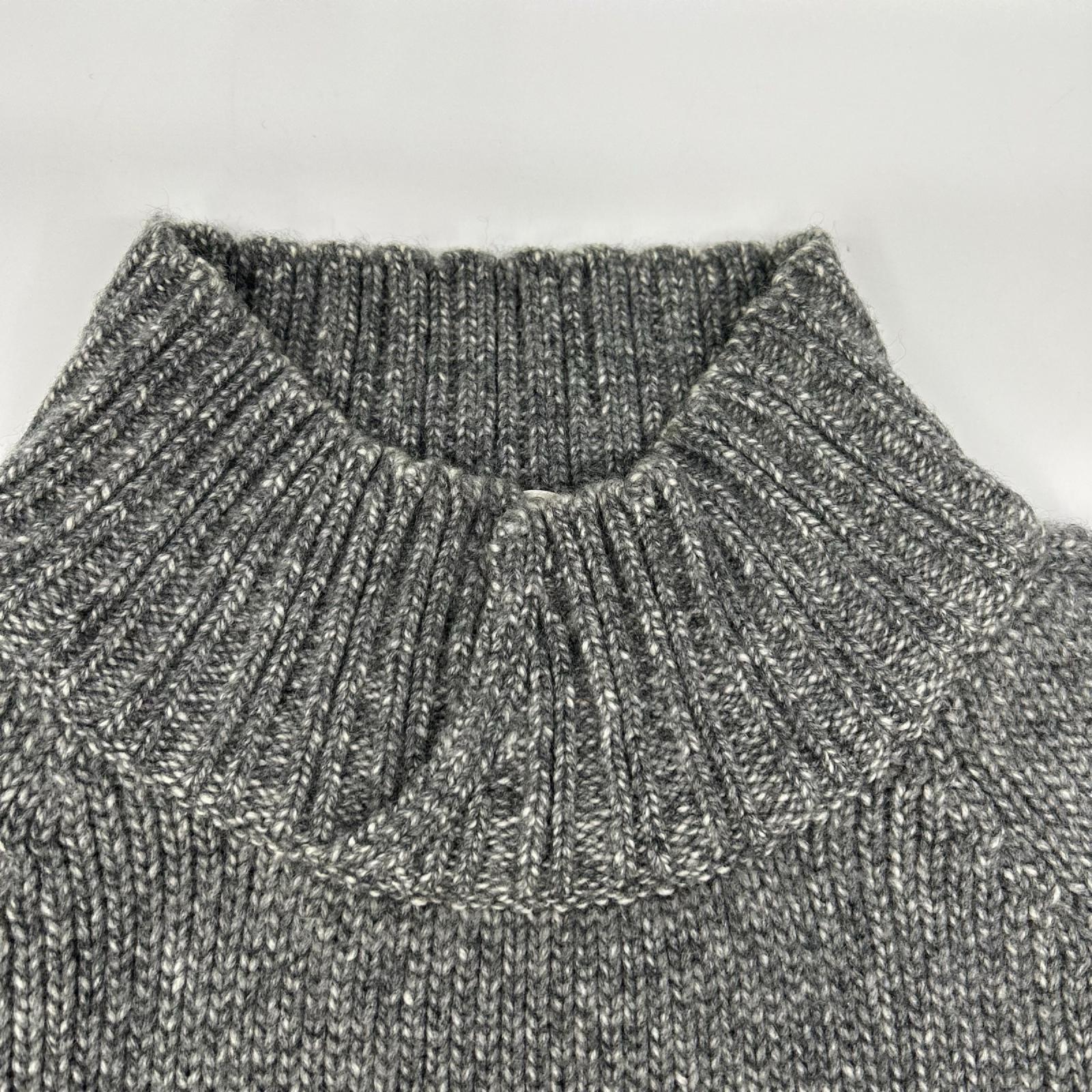 Ermenegildo Zegna エルメネジルドゼニア グレー ミドルゲージ カシミヤ ハイネックニット トップス