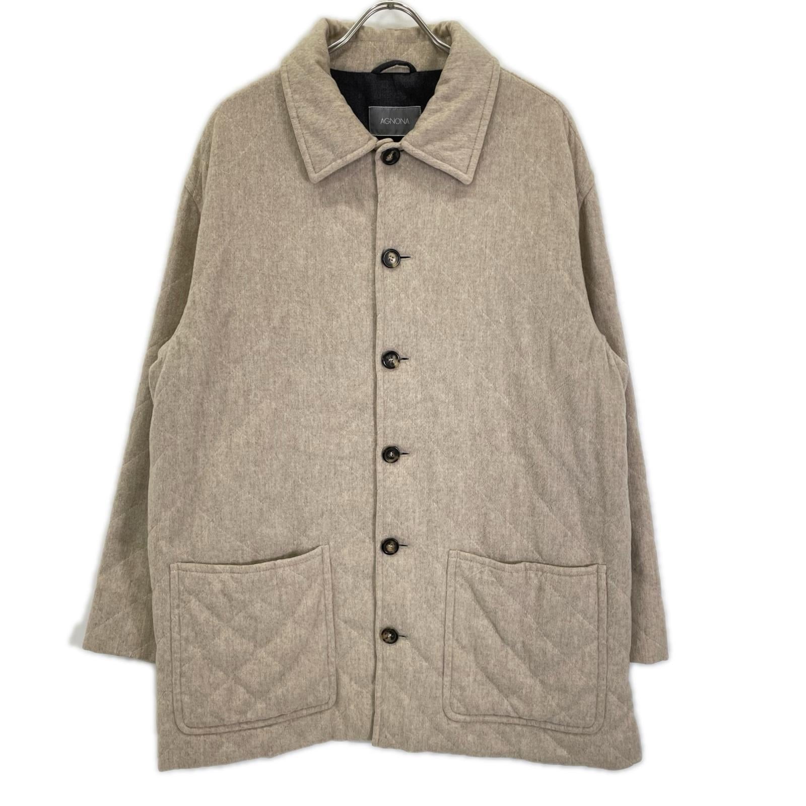 AGNONA アニオナ ベージュ キルティングデザイン カシミヤジャケット ジャケット
