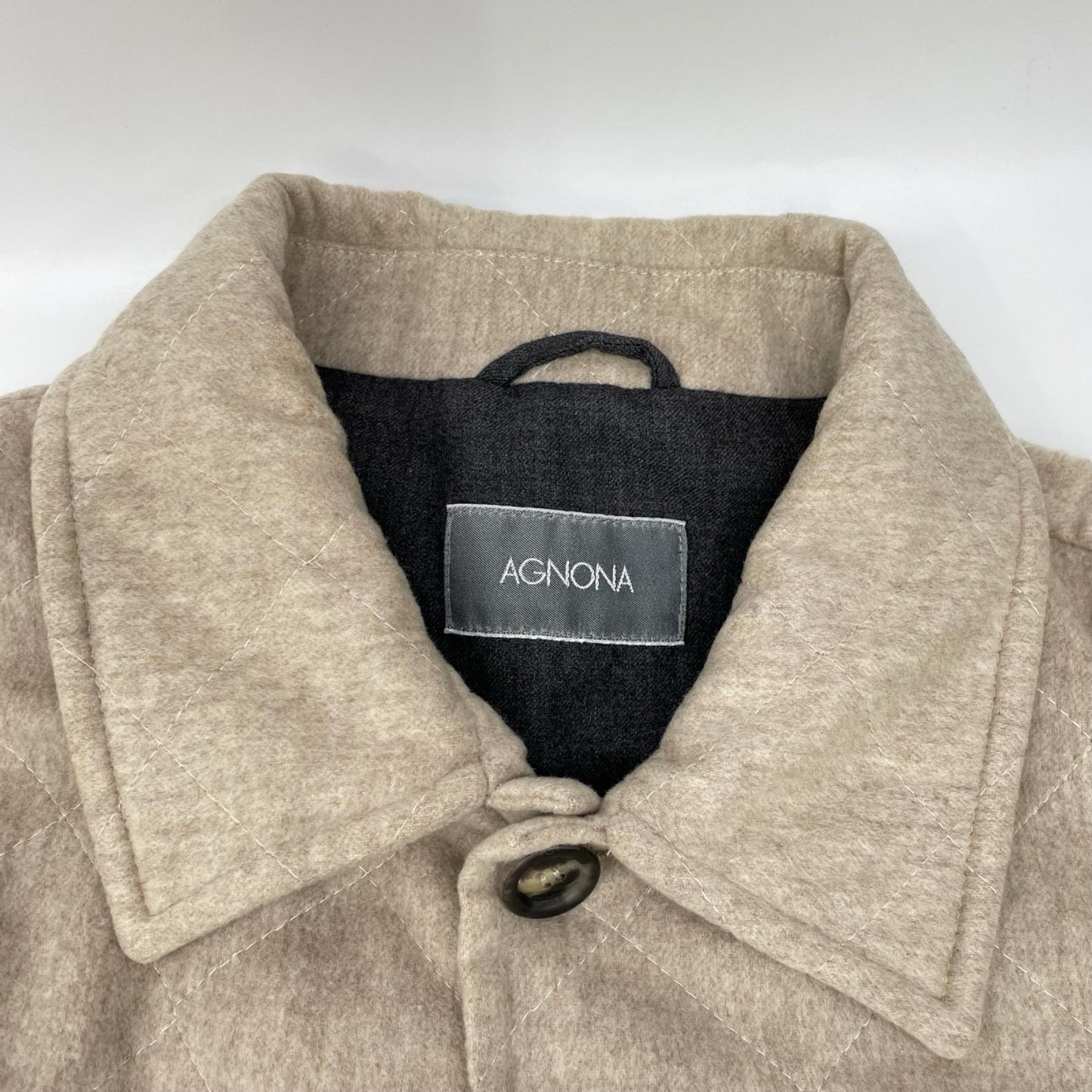 AGNONA アニオナ ベージュ キルティングデザイン カシミヤジャケット ジャケット