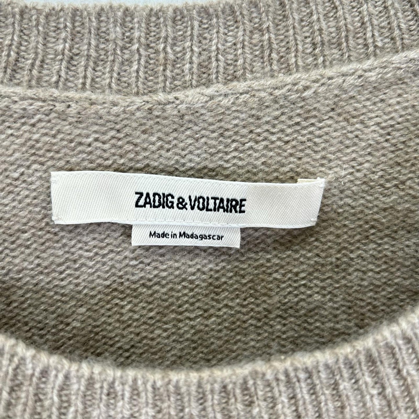 Zadig&Voltaire ザディグエヴォルテール ケネディ ベージュ カシミヤニット トップス