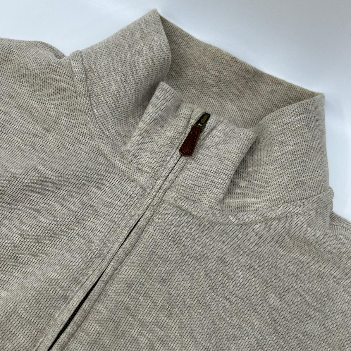 ESTATE RIB ベージュ ハーフジップ サマーニット トップス