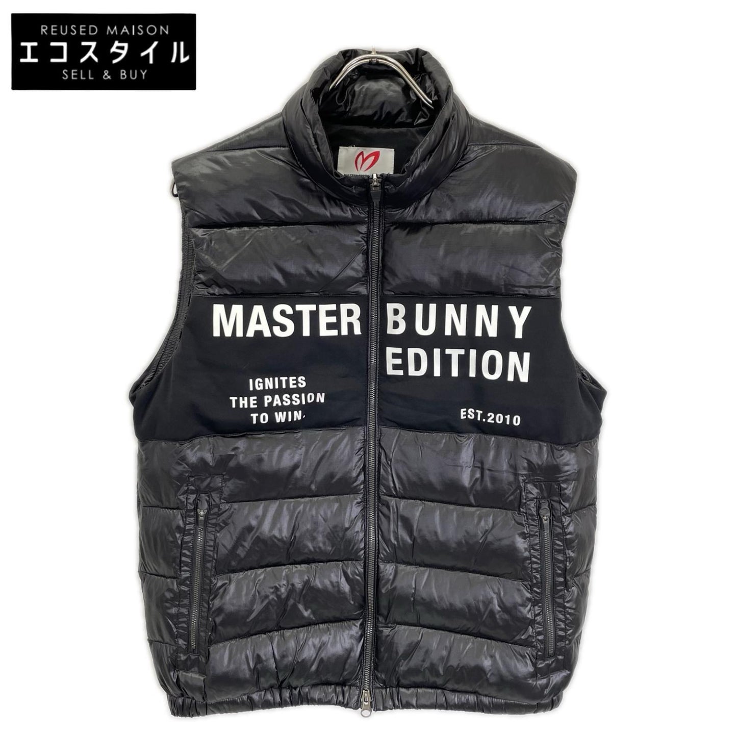 MASTER BUNNY EDITION マスターバニーエディション 758-3258023 ブラック ロゴデザイン パデット ベスト ベスト