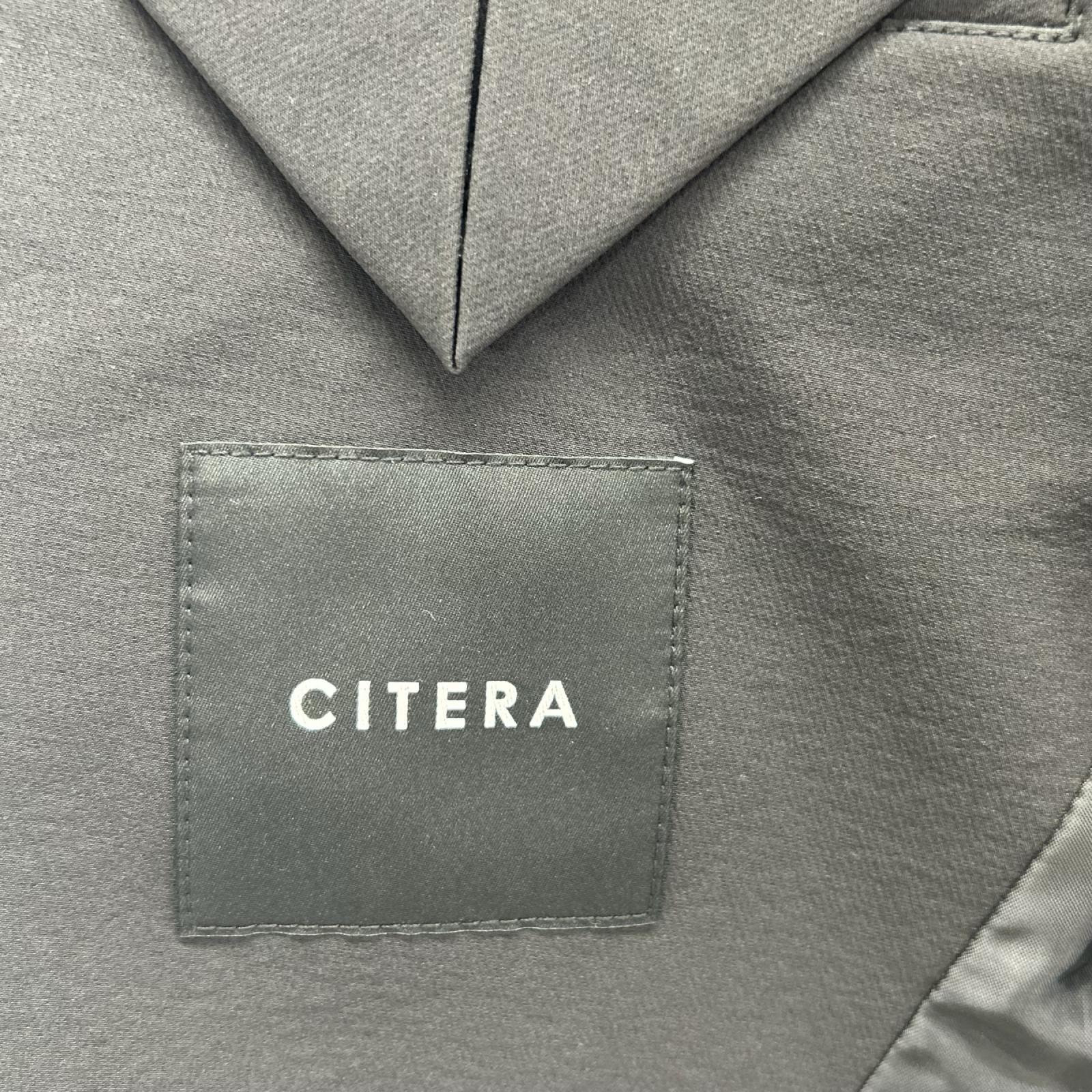 CITERA シテラ 4504-35420 ブラック ナイロン異素材MIX オーバーコート コート
