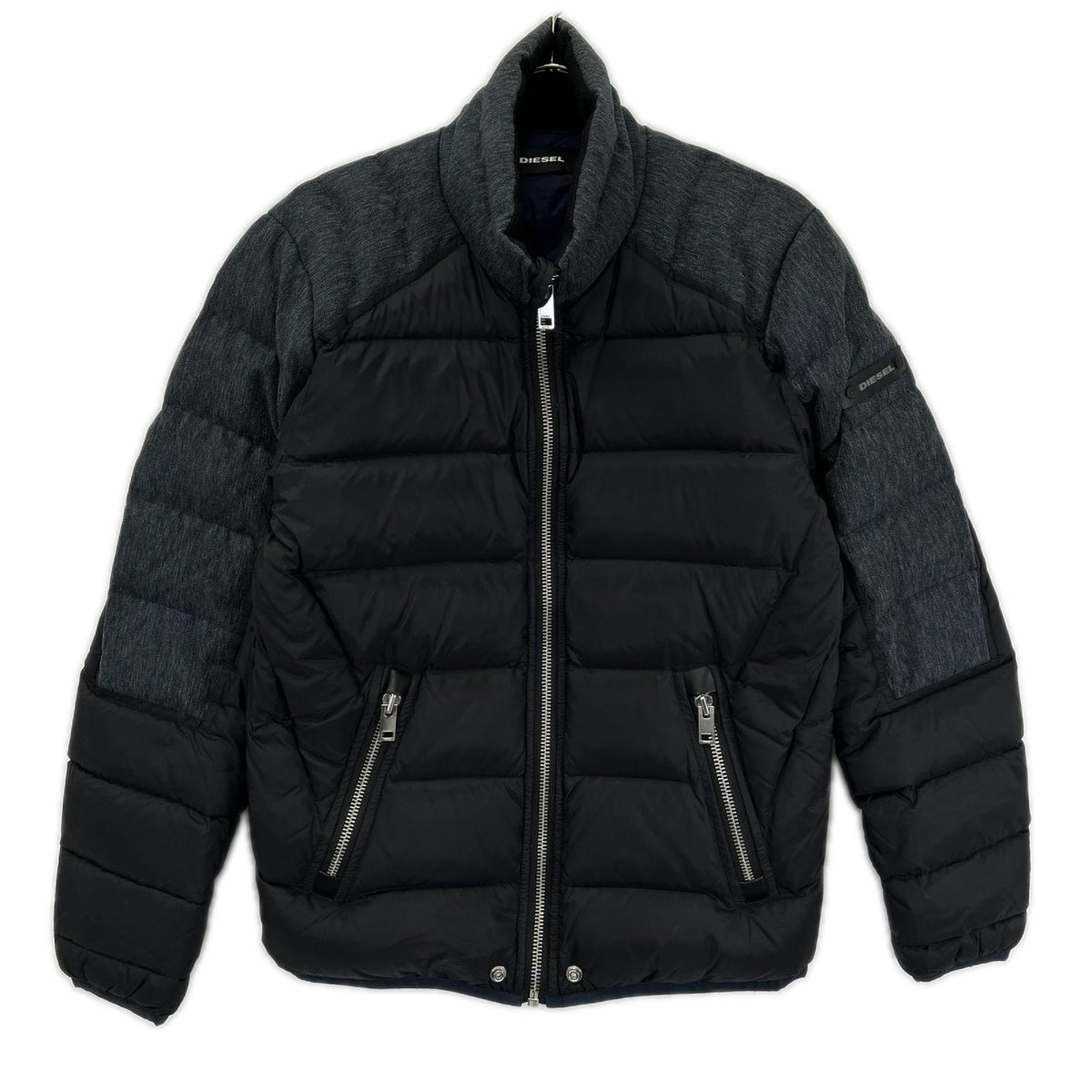 DIESEL ディーゼル デニム×ナイロン スタンドカラー ダウンジャケット ジャケット