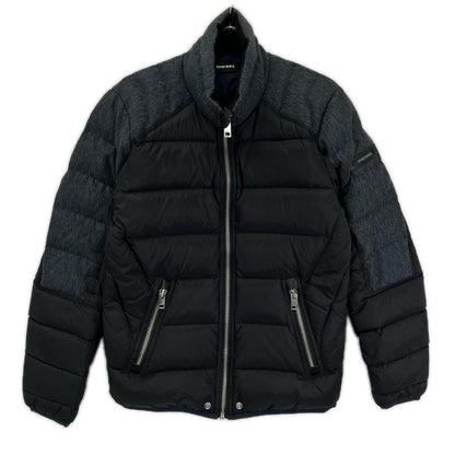 DIESEL ディーゼル デニム×ナイロン スタンドカラー ダウンジャケット ジャケット