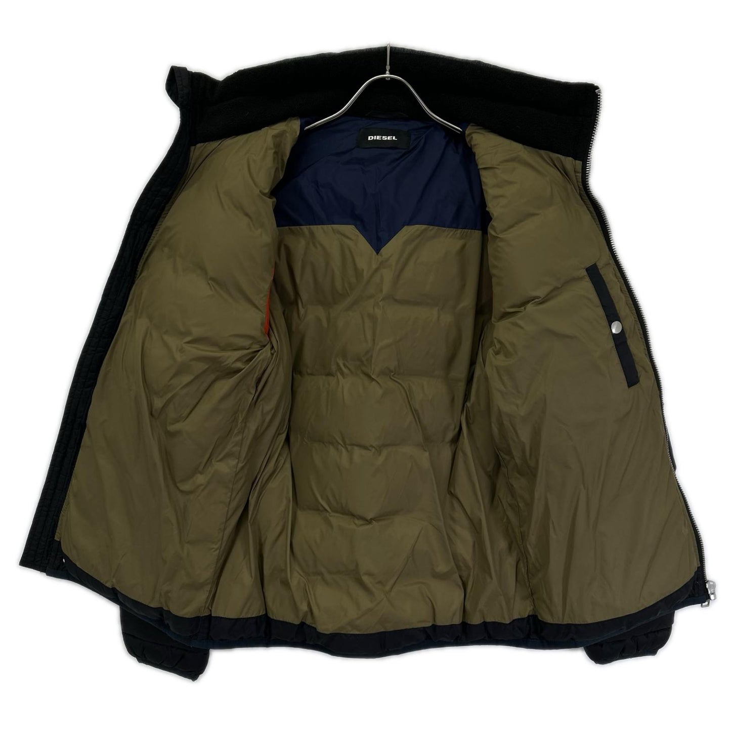 DIESEL ディーゼル デニム×ナイロン スタンドカラー ダウンジャケット ジャケット