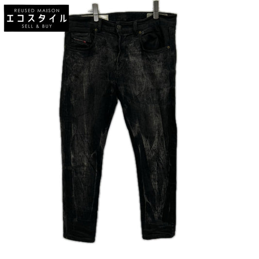 DIESEL ディーゼル D-STRUKT USED加工 ストレッチブラックデニム ボトムス