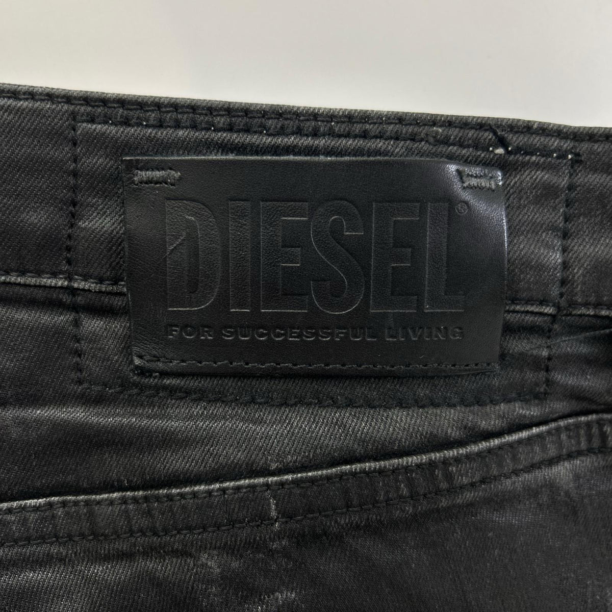 DIESEL ディーゼル D-STRUKT USED加工 ストレッチブラックデニム ボトムス