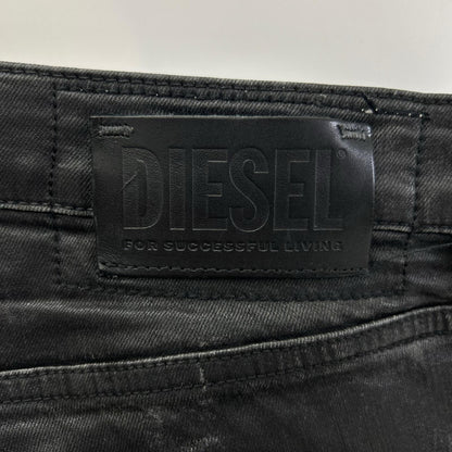 DIESEL ディーゼル D-STRUKT USED加工 ストレッチブラックデニム ボトムス