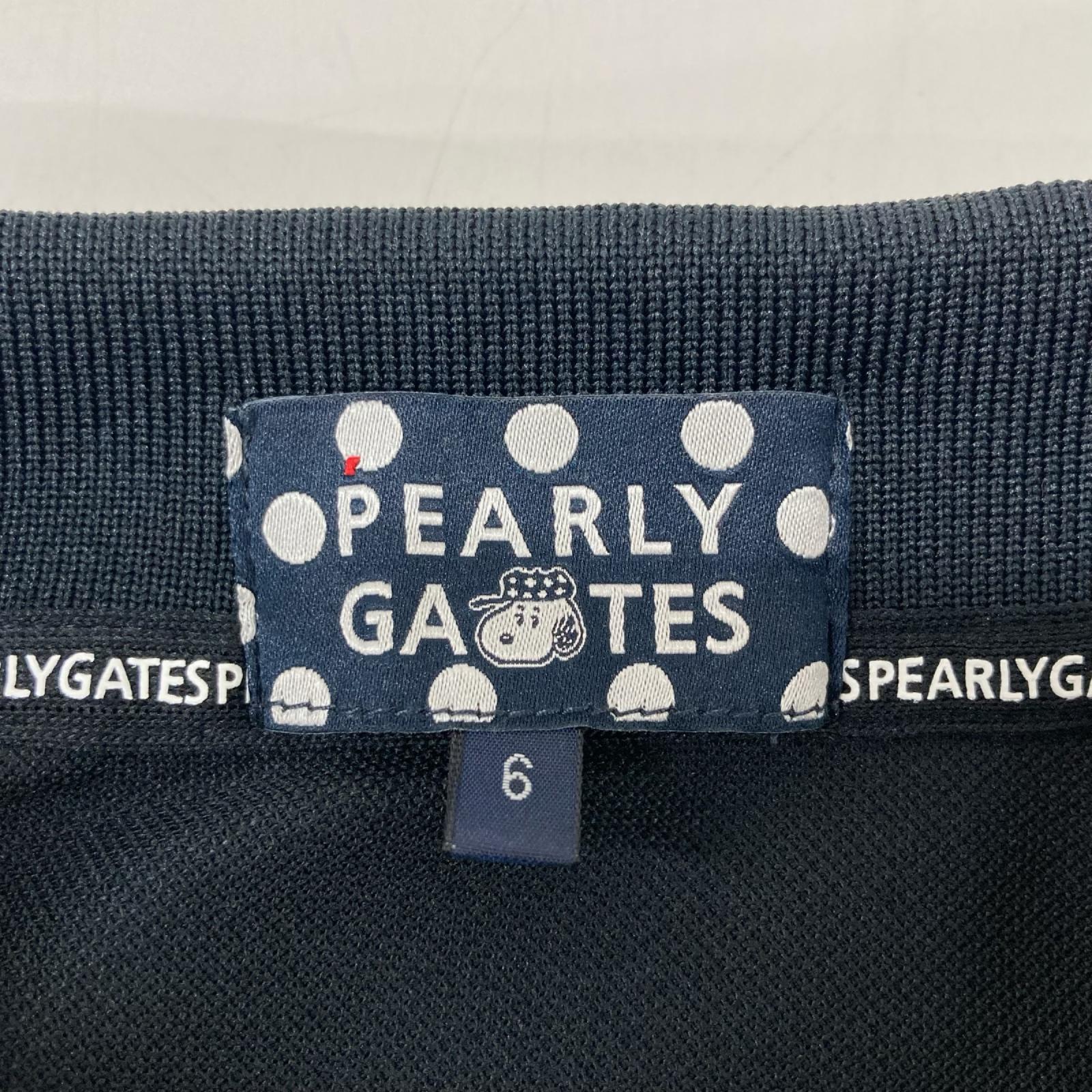PEARLY GATES パーリーゲイツ 053-5260031 ×ピーナッツ スヌーピー刺繍 ブラック ポロシャツ トップス