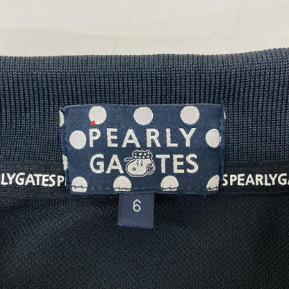 PEARLY GATES パーリーゲイツ 053-5260031 ×ピーナッツ スヌーピー刺繍 ブラック ポロシャツ トップス
