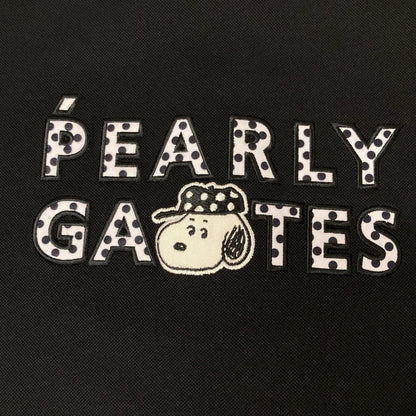 PEARLY GATES パーリーゲイツ 053-5260031 ×ピーナッツ スヌーピー刺繍 ブラック ポロシャツ トップス