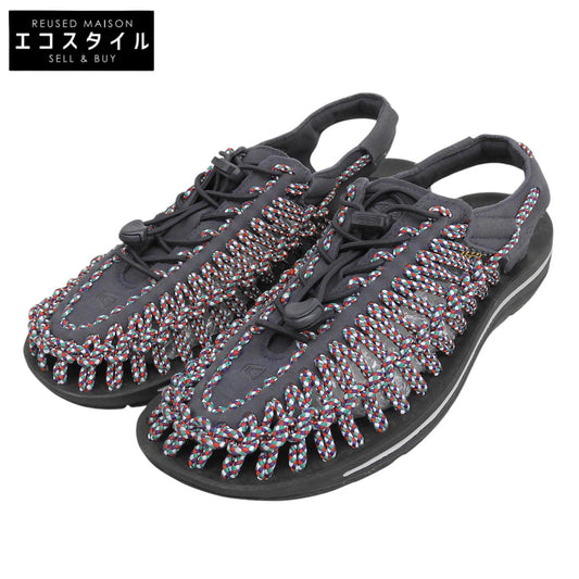 KEEN キーン 新品同様 別注 UNEEK FLAT KASANE サンダル シューズ メンズ ネイビー×マルチカラー 26cm 1023047 シューズ