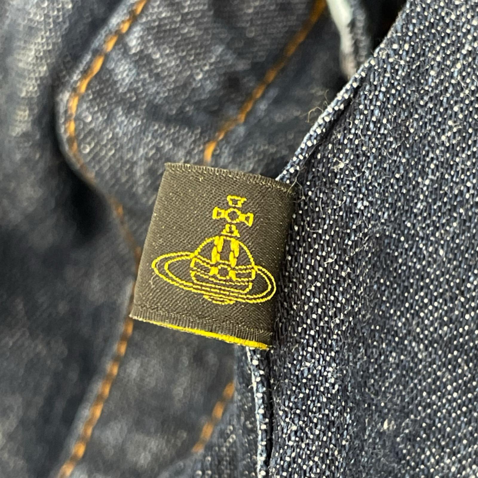 VivienneWestwood ANGLOMANIA ヴィヴィアンウエストウッドアングロマニア ×Lee オーブ スカル デニムシャツ ワンピース