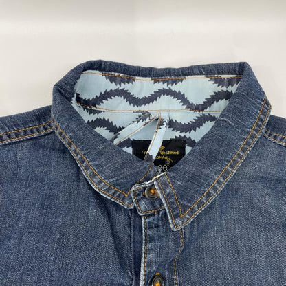 VivienneWestwood ANGLOMANIA ヴィヴィアンウエストウッドアングロマニア ×Lee オーブ スカル デニムシャツ ワンピース