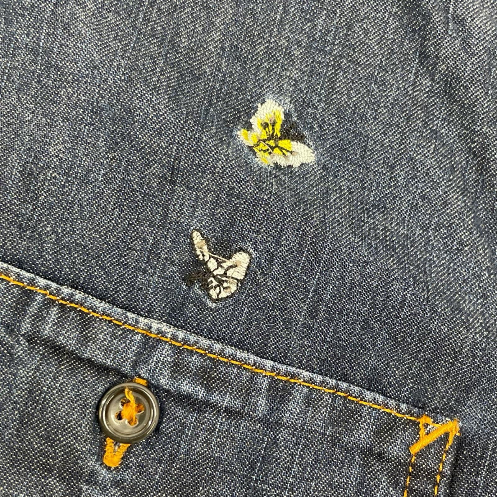 VivienneWestwood ANGLOMANIA ヴィヴィアンウエストウッドアングロマニア ×Lee オーブ スカル デニムシャツ ワンピース
