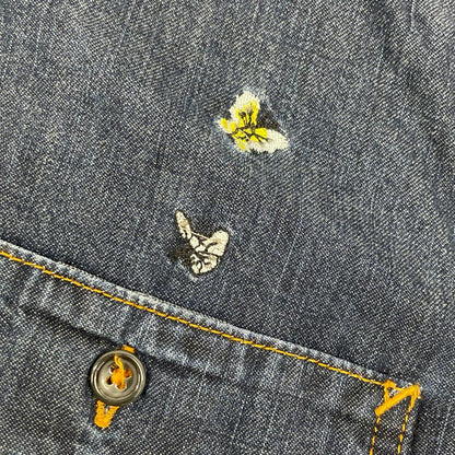 VivienneWestwood ANGLOMANIA ヴィヴィアンウエストウッドアングロマニア ×Lee オーブ スカル デニムシャツ ワンピース