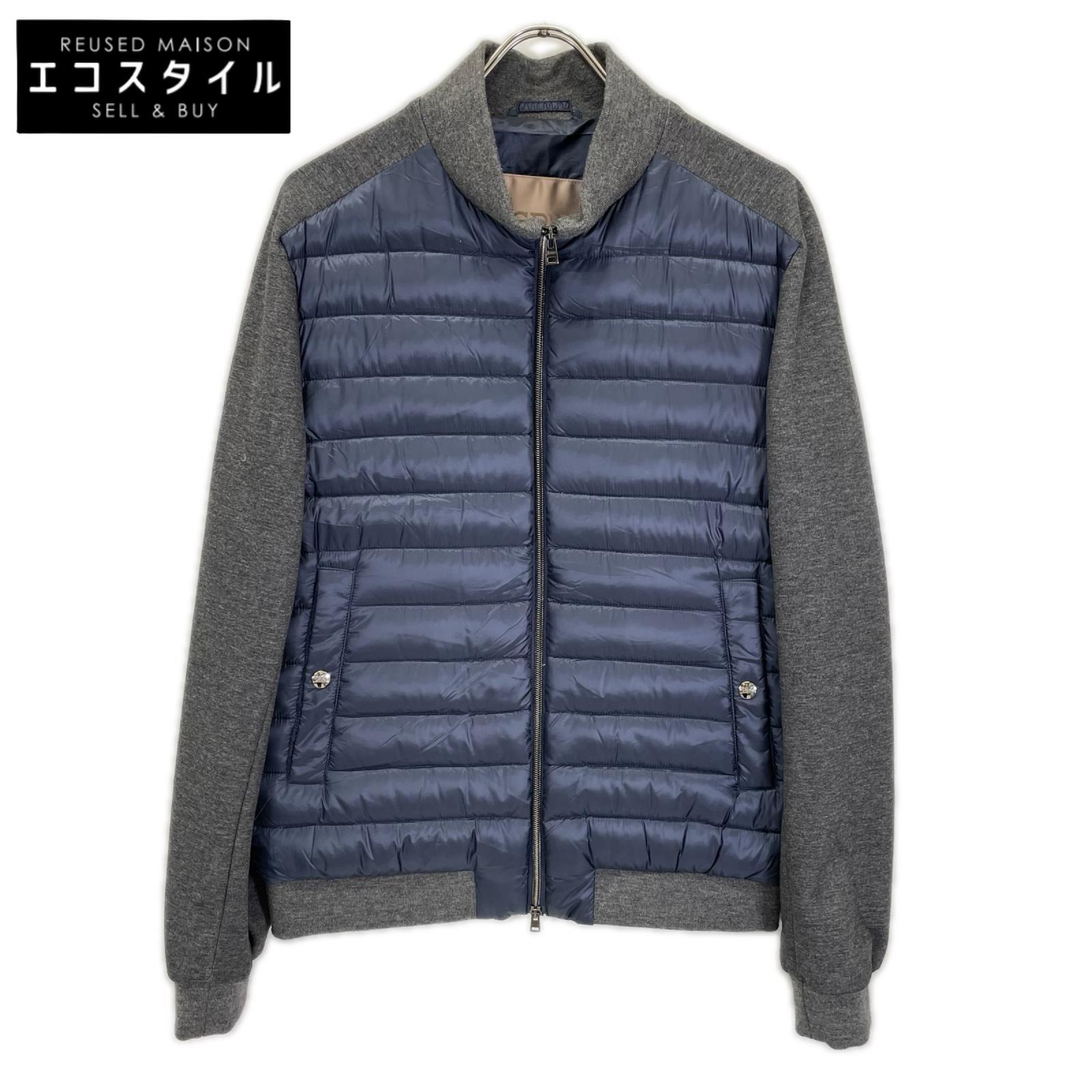 HERNO ヘルノ 【RESORT】PI025UR ネイビー×グレー 切替 ダウンジャケット ジャケット