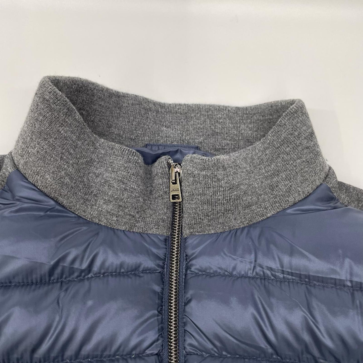 HERNO ヘルノ 【RESORT】PI025UR ネイビー×グレー 切替 ダウンジャケット ジャケット