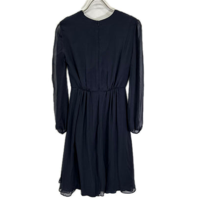 Max Mara マックスマーラ 822123876 ネイビー カシュクール シアースリーブ シルクワンピース ワンピース