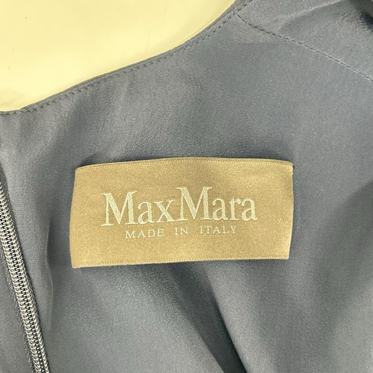Max Mara マックスマーラ 822123876 ネイビー カシュクール シアースリーブ シルクワンピース ワンピース