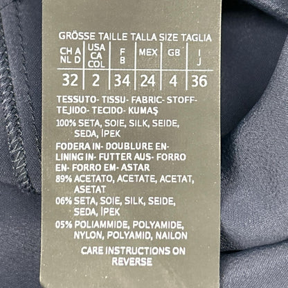Max Mara マックスマーラ 822123876 ネイビー カシュクール シアースリーブ シルクワンピース ワンピース