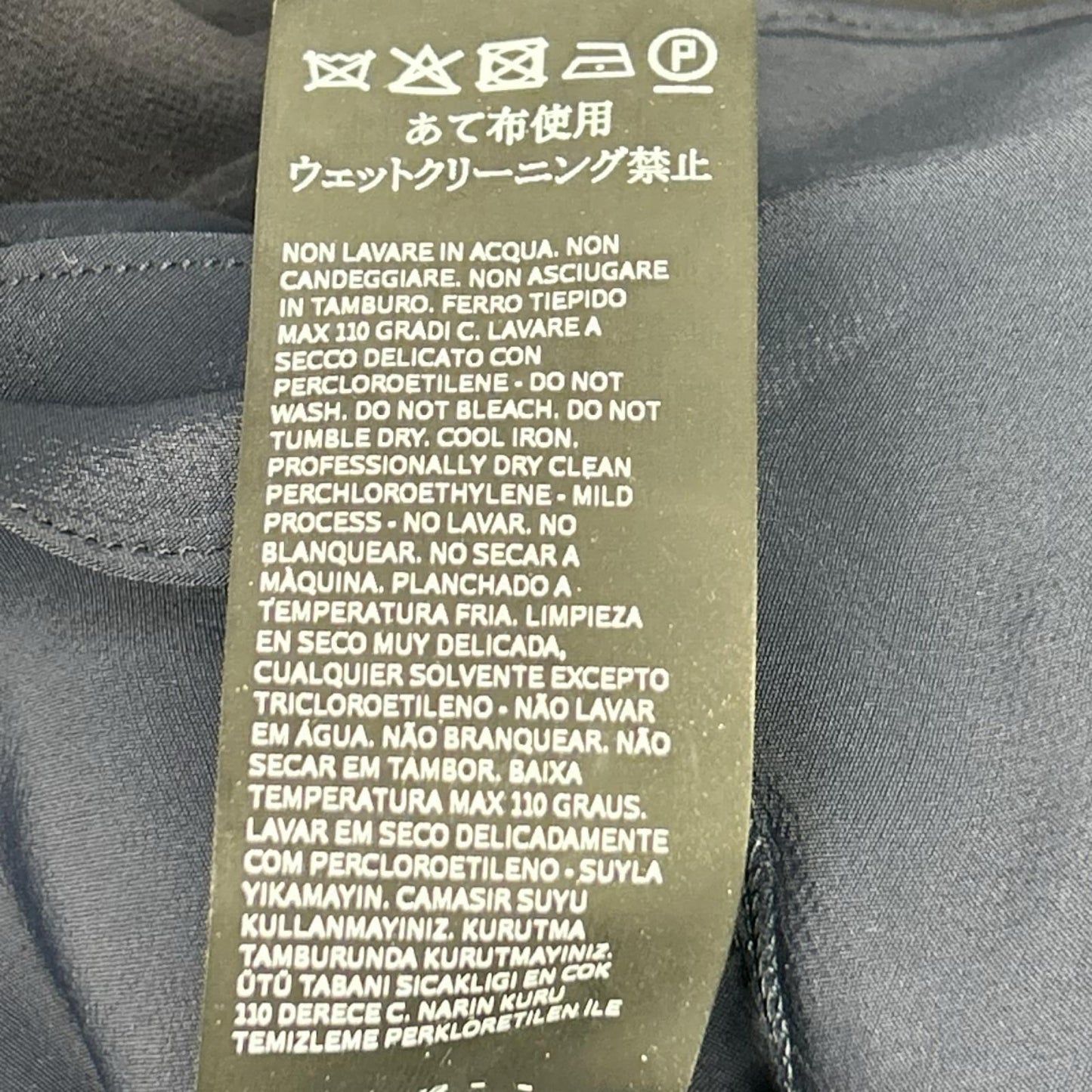 Max Mara マックスマーラ 822123876 ネイビー カシュクール シアースリーブ シルクワンピース ワンピース