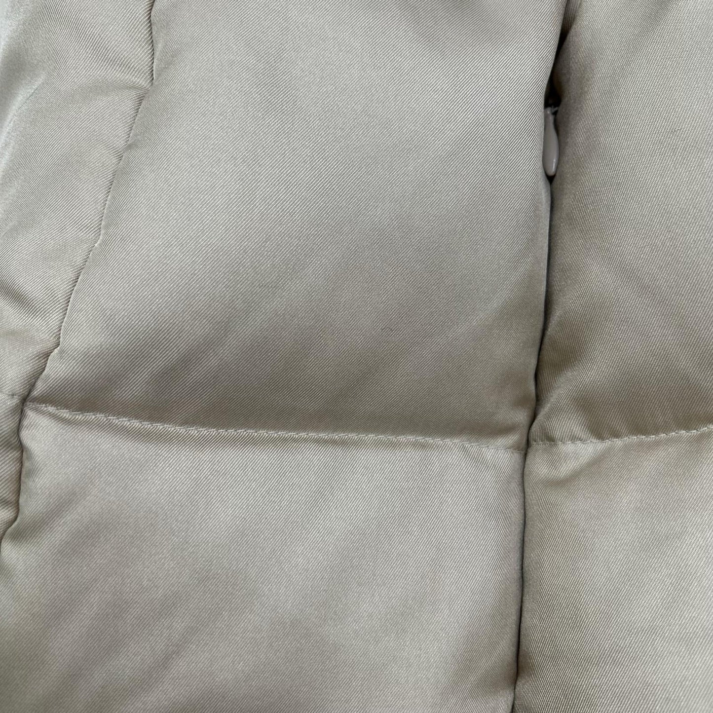 Max Mara マックスマーラ ベージュ ミンクファーカラー 中綿 シルクコート コート