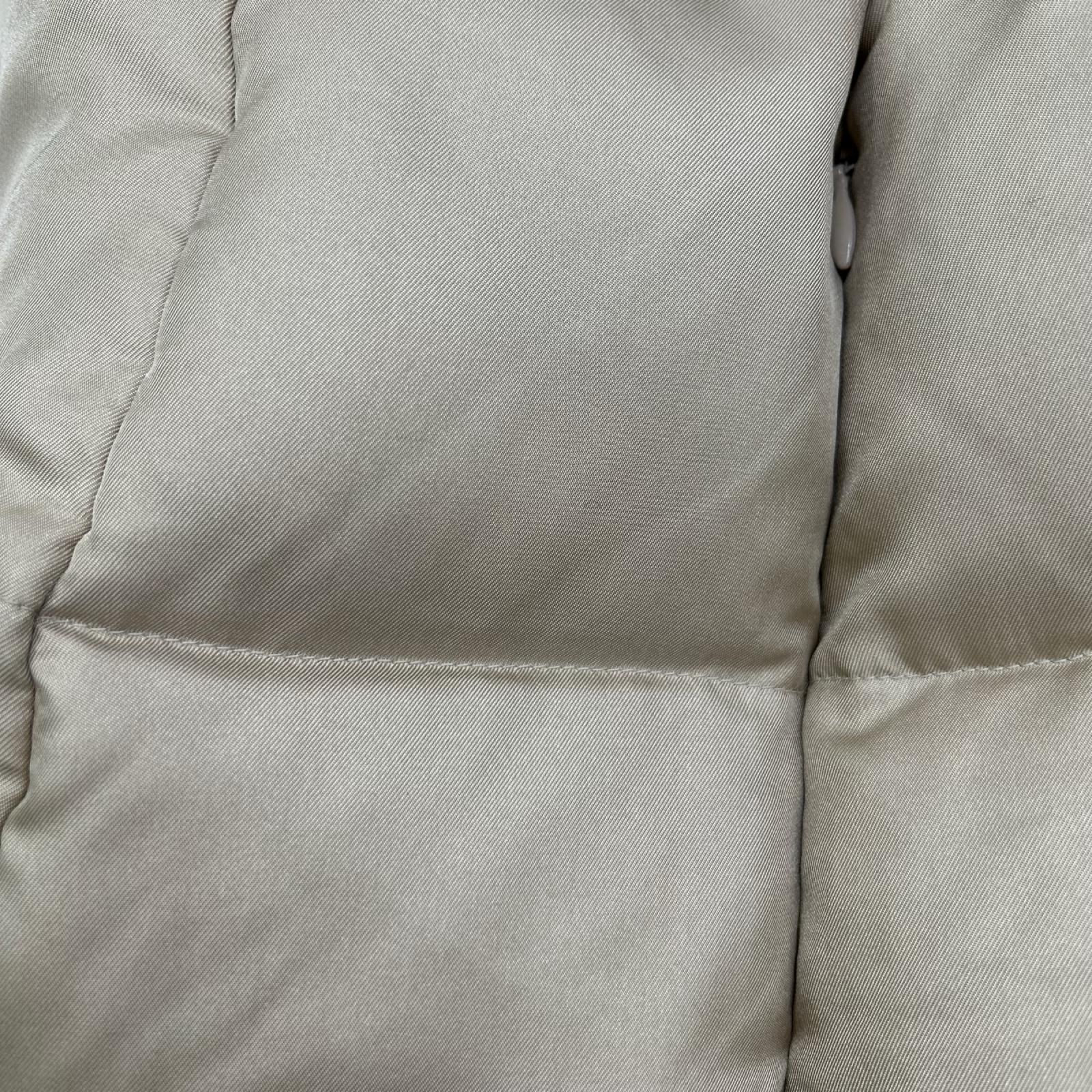 Max Mara マックスマーラ ベージュ ミンクファーカラー 中綿 シルクコート コート
