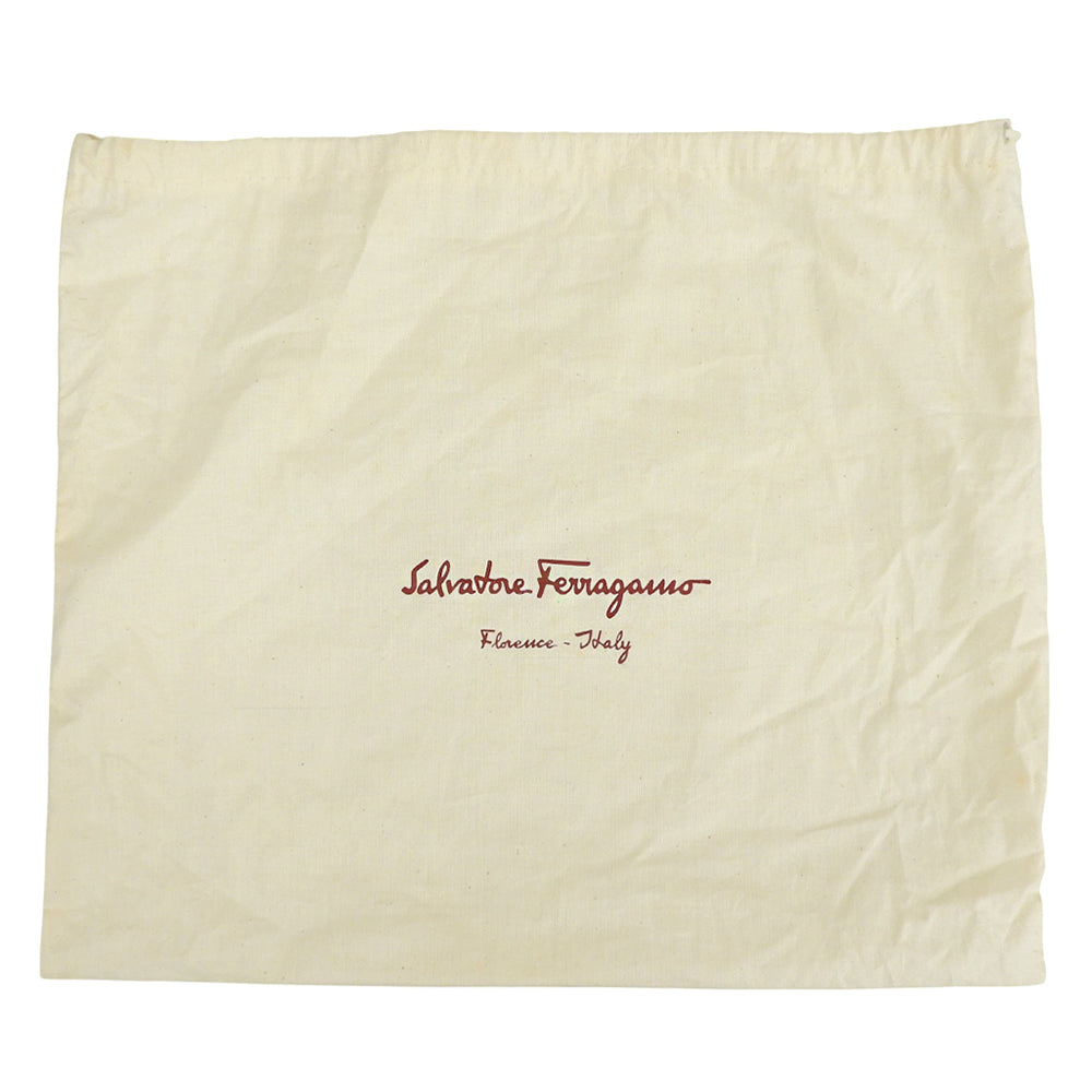 SalvatoreFerragamo サルバトーレフェラガモ 美品 ヴァラリボン チェーンバッグ ショルダーバッグ レディース ブラック/ホワイト ショルダーバッグ