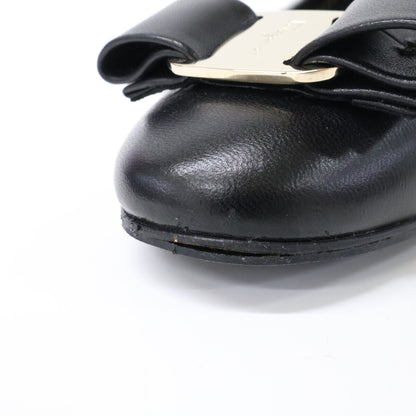 SalvatoreFerragamo サルバトーレフェラガモ 【美品】ヴァラリボン チャンキーヒール パンプス シューズ