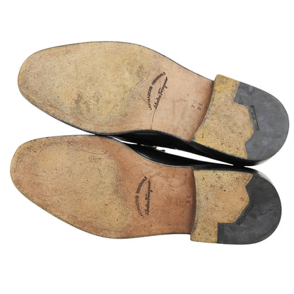 SalvatoreFerragamo サルバトーレフェラガモ コインローファー シューズ メンズ ブラック 7.5 2E シューズ